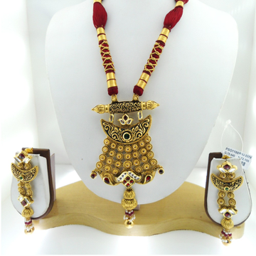 916 Gold Antique Bridal Necklace Set RHJ-3378