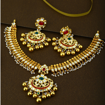 916 Gold Hallmark Gorgeous Wedding Necklace Sett