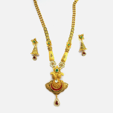 916 Gold Antique Long Necklace Set RHJ-4782