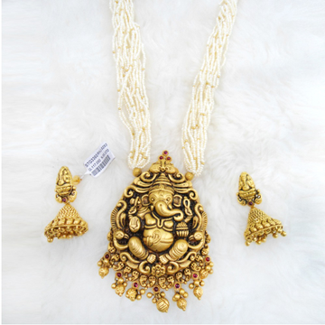 Gold Antique Jadtar Necklace Set RHJ 5253