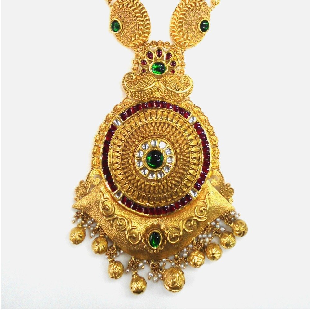 916 Gold Antique Long Necklace Set RHJ-0009