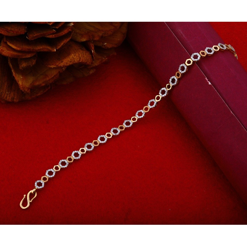 18Kt Rose Gold Stylish Bracelet Design RHJ-1217