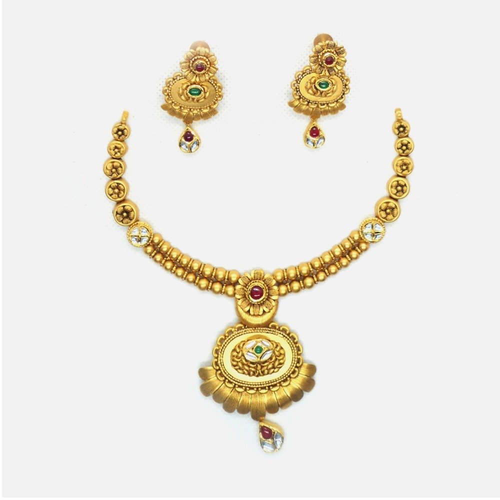 916 Gold Antique Bridal Jewellery Set RHJ-4960